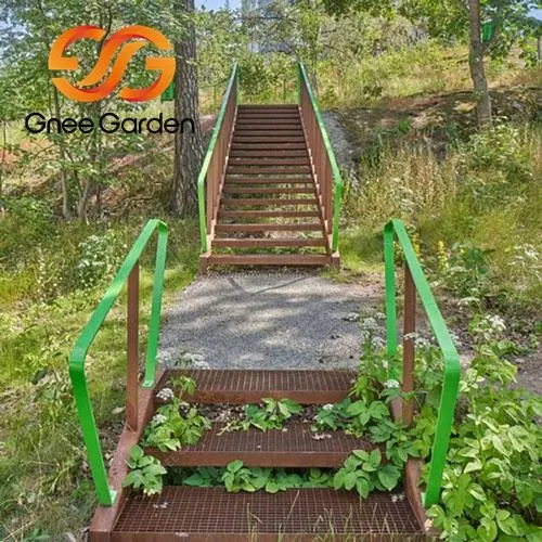 corten steel  stairs outdoor