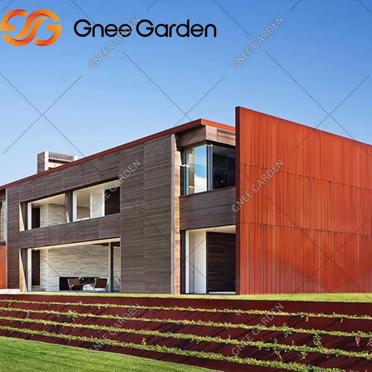 Zid za zavjese za sakupljanje Corten Corten Steel