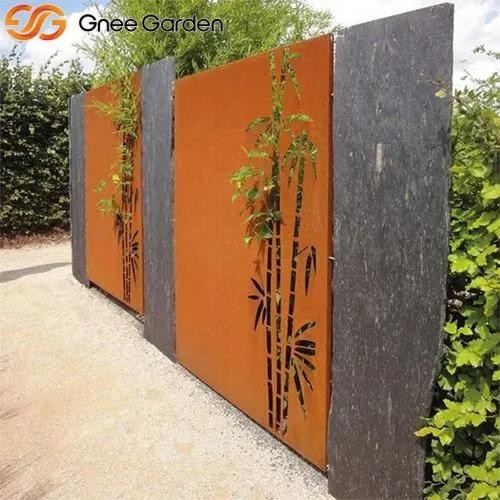Corten Laser Cut bambuo Dekorativni metalni zidni paneli