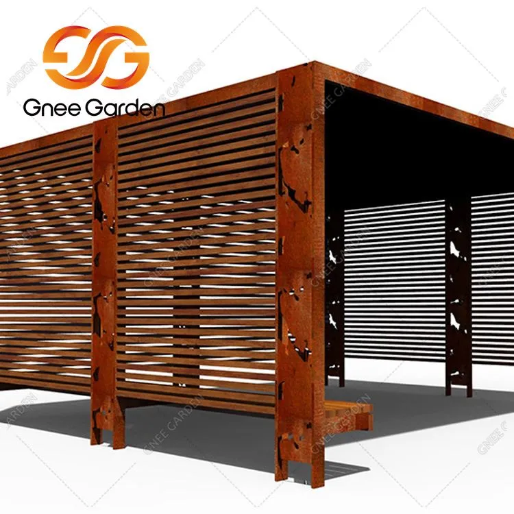 Corten Steel Jeftini vanjski vrt Gazebo