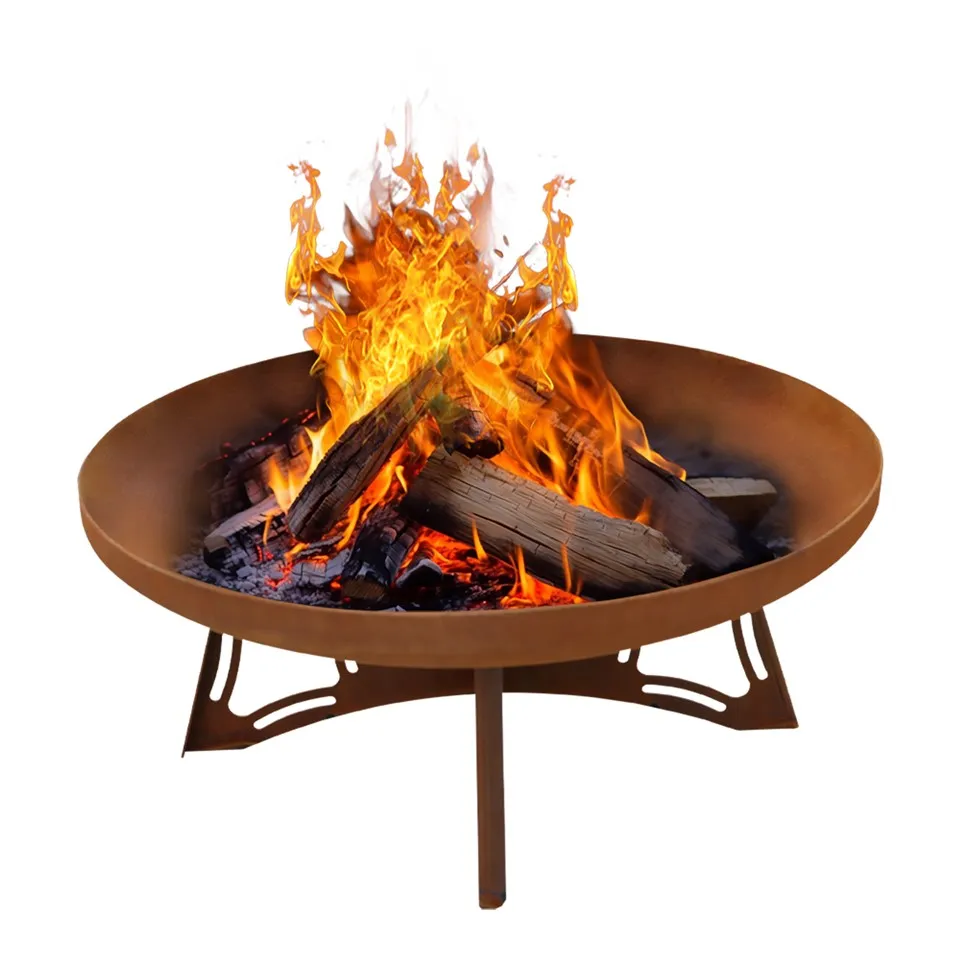 Corten Steel Firepit Bowl Okrugla