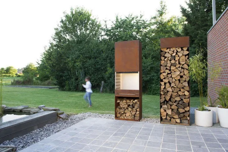 Corten Steel Fireplace