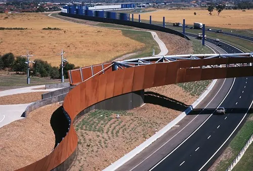 Corten Steel pedestrian bridge construction Corten Steel pedestrian bridge construction